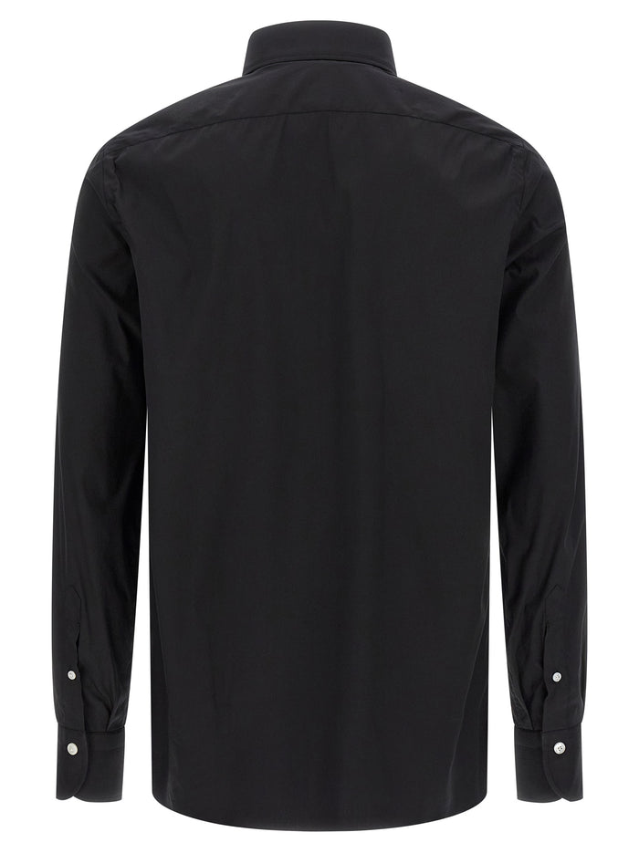 Napoli shirt Black Cotton Polyamide Elastane Shirt, Blouse
