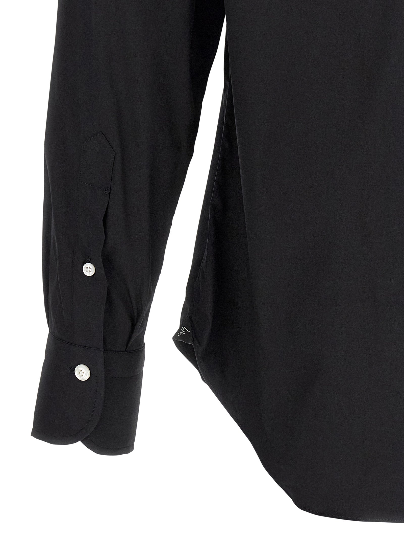 Napoli shirt Black Cotton Polyamide Elastane Shirt, Blouse