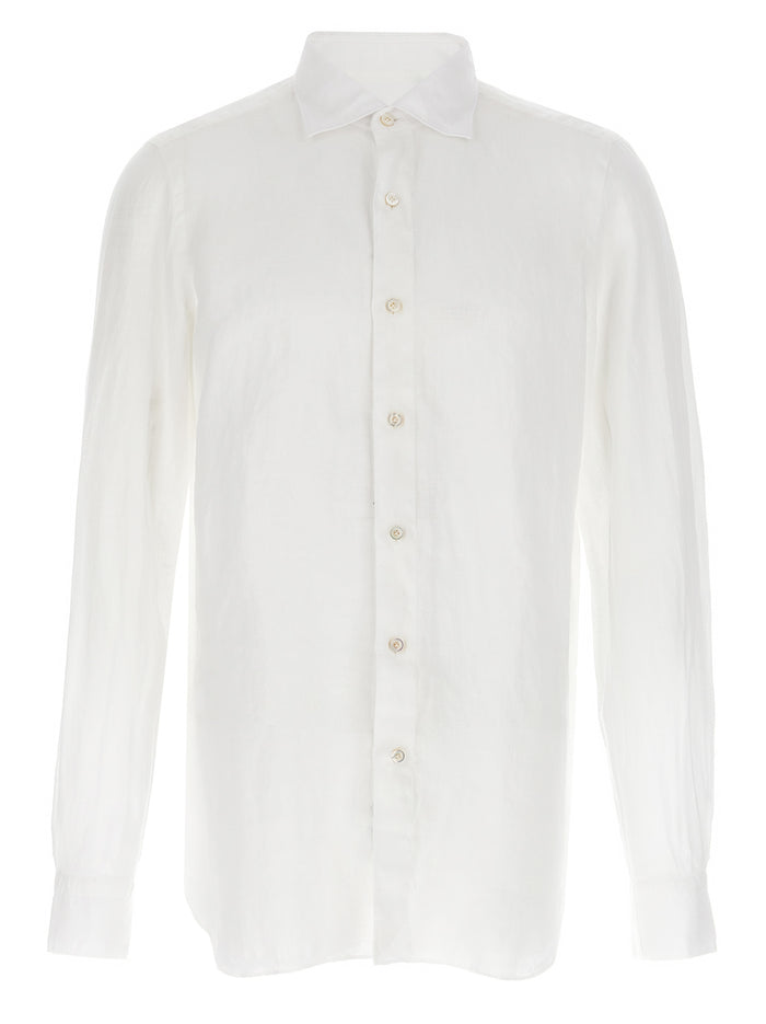Gaeta shirt White Linen Shirt, Blouse