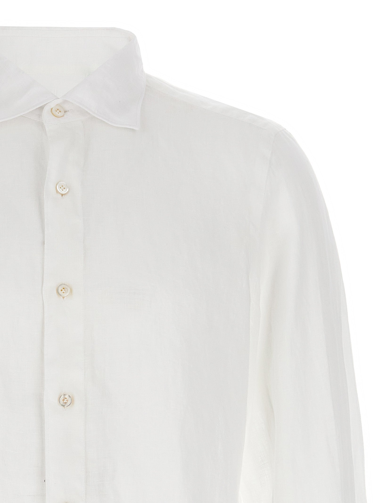 Gaeta shirt White Linen Shirt, Blouse