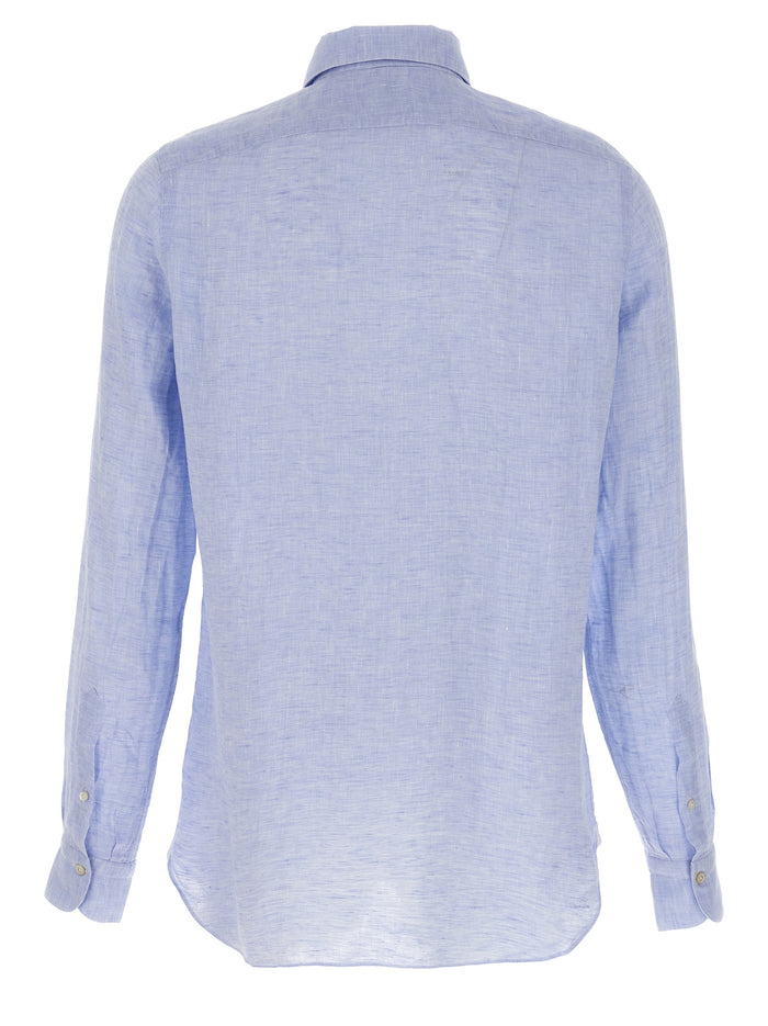 Gaeta shirt Light Blue Linen Shirt, Blouse
