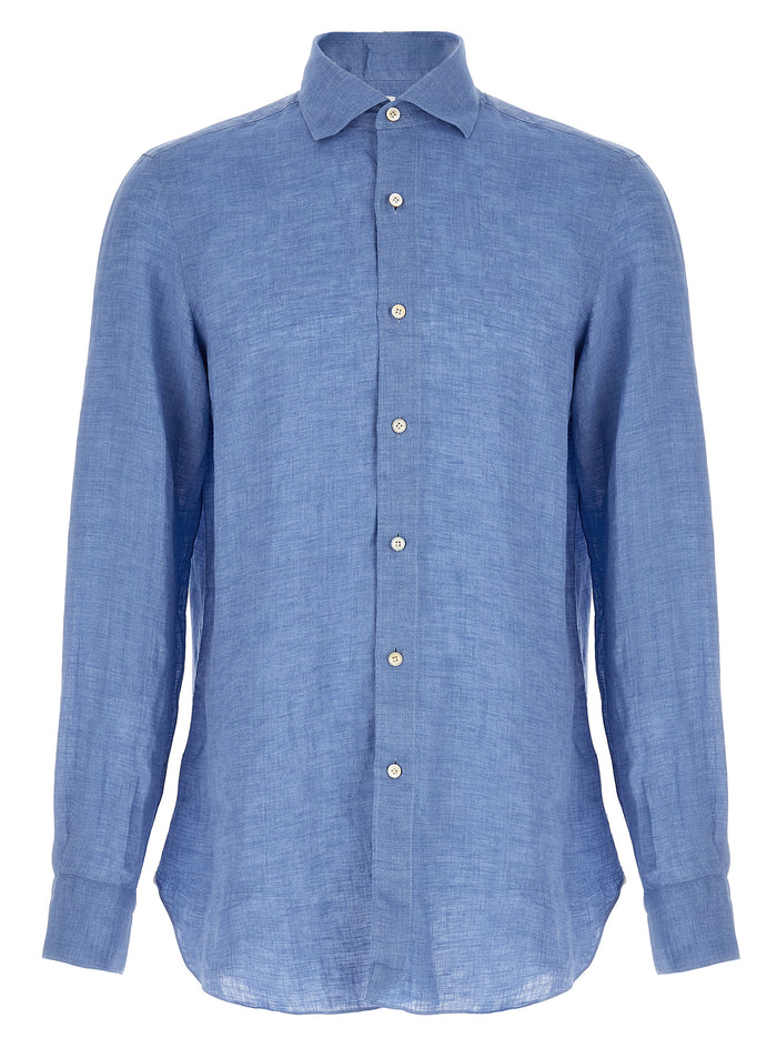 Gaeta shirt Blue Linen Shirt, Blouse