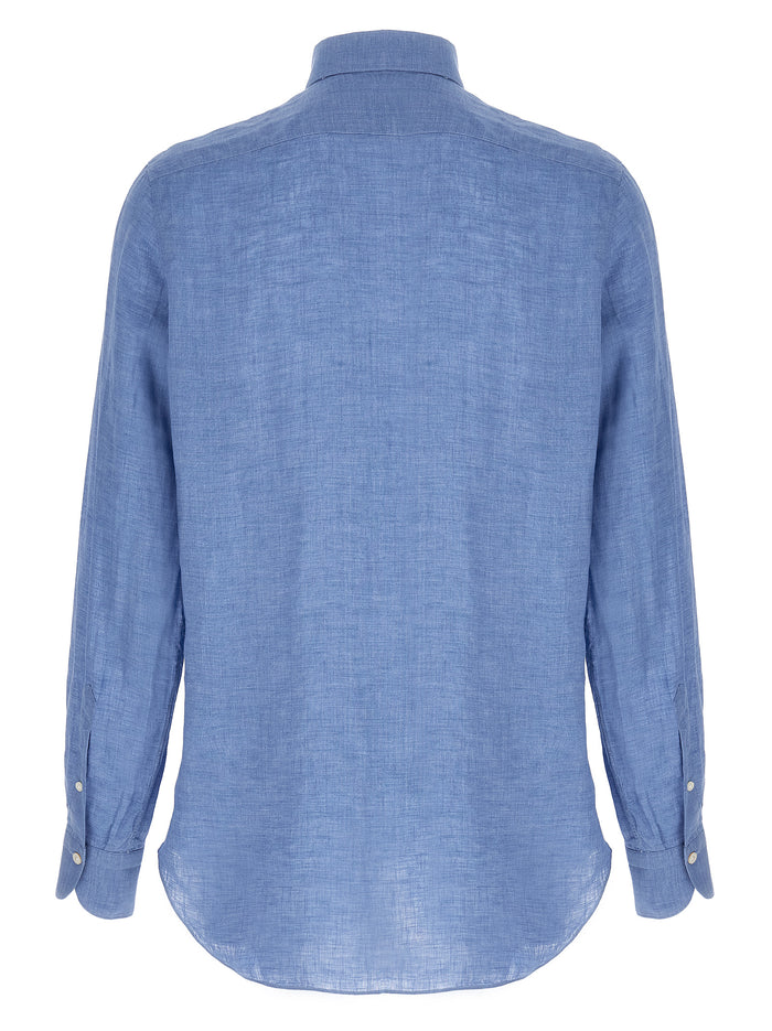 Gaeta shirt Blue Linen Shirt, Blouse