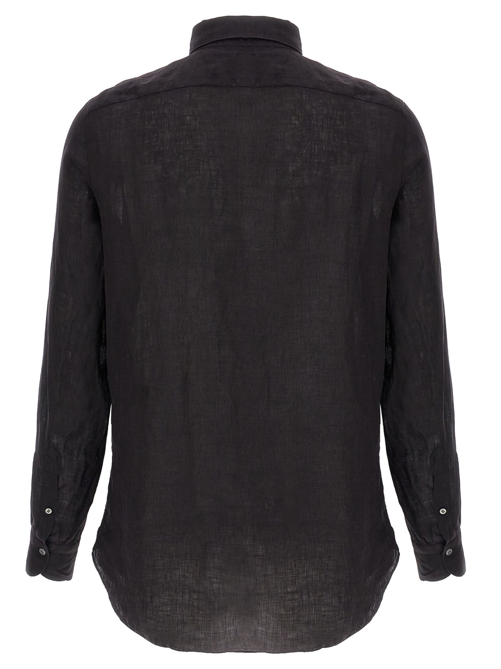 Gaeta shirt Black Linen Shirt, Blouse