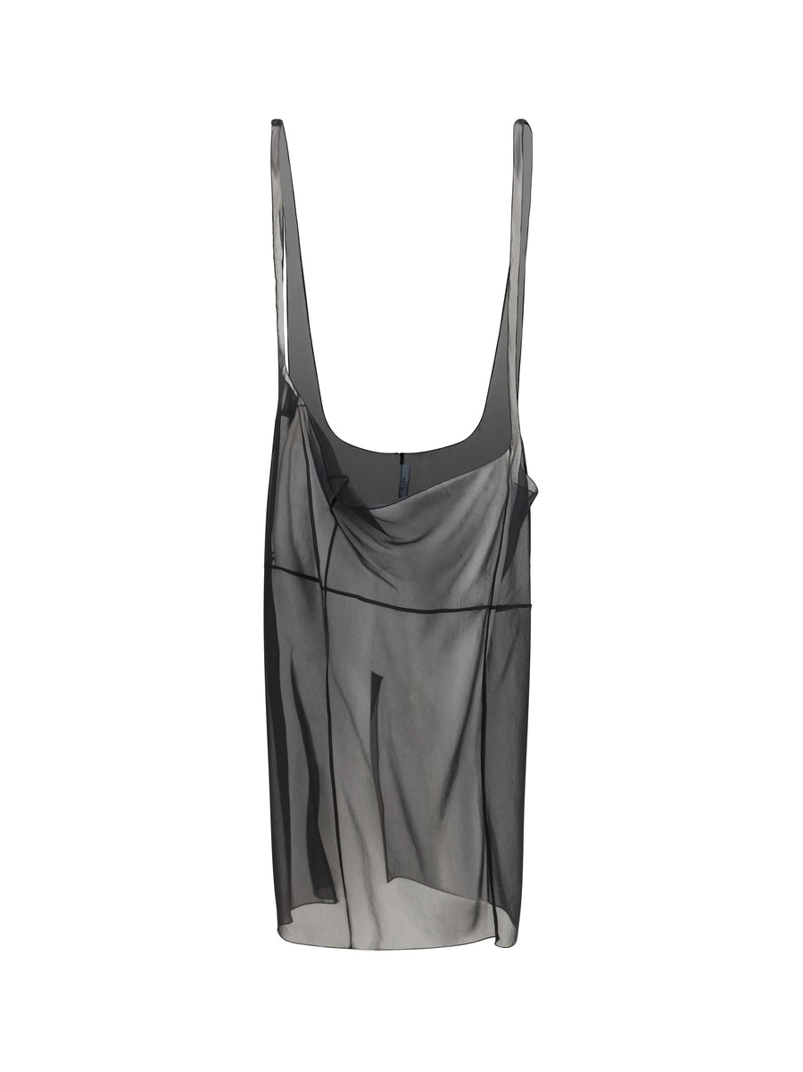 Prada 100% Polyester skirt in black