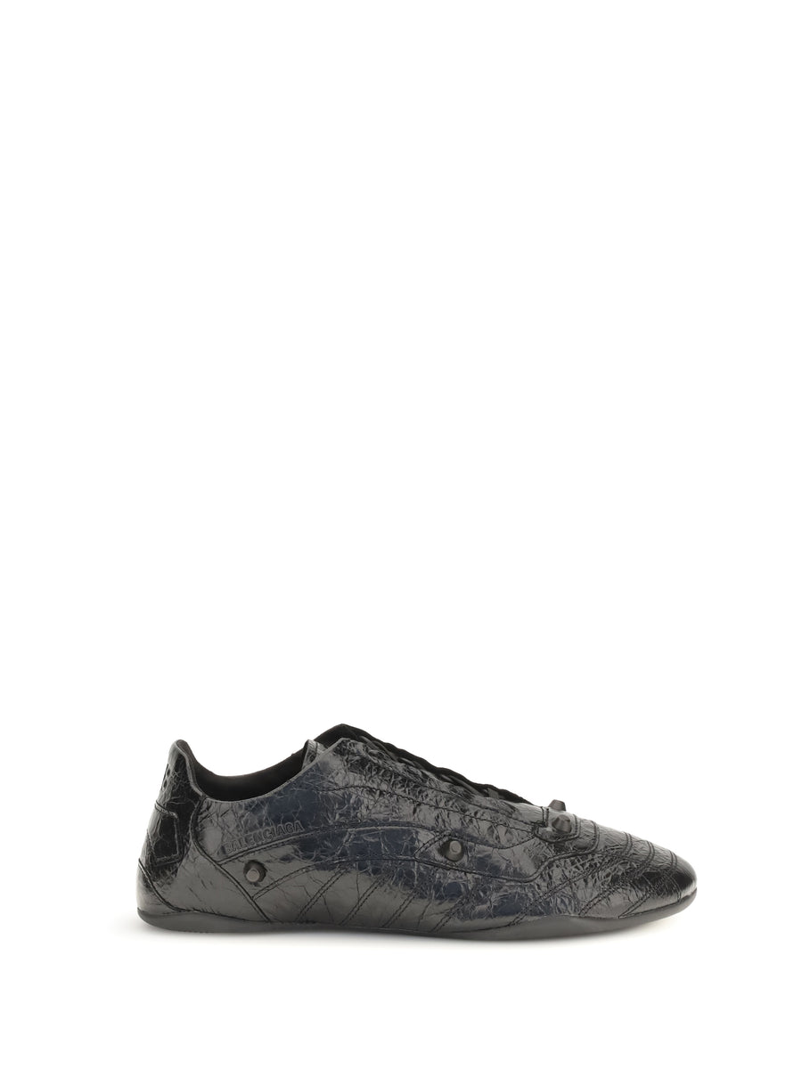 Balenciaga 100% calf leather upper; 100% rubber sole sneaker in black