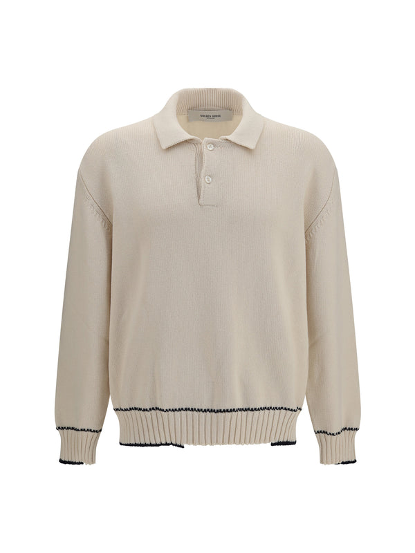 Golden Goose 91% cotton polo in white