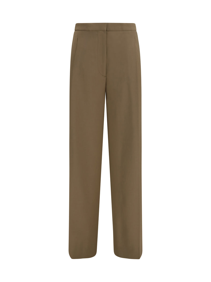 Lardini 52% Wool Ovis Aries trousers in brown
