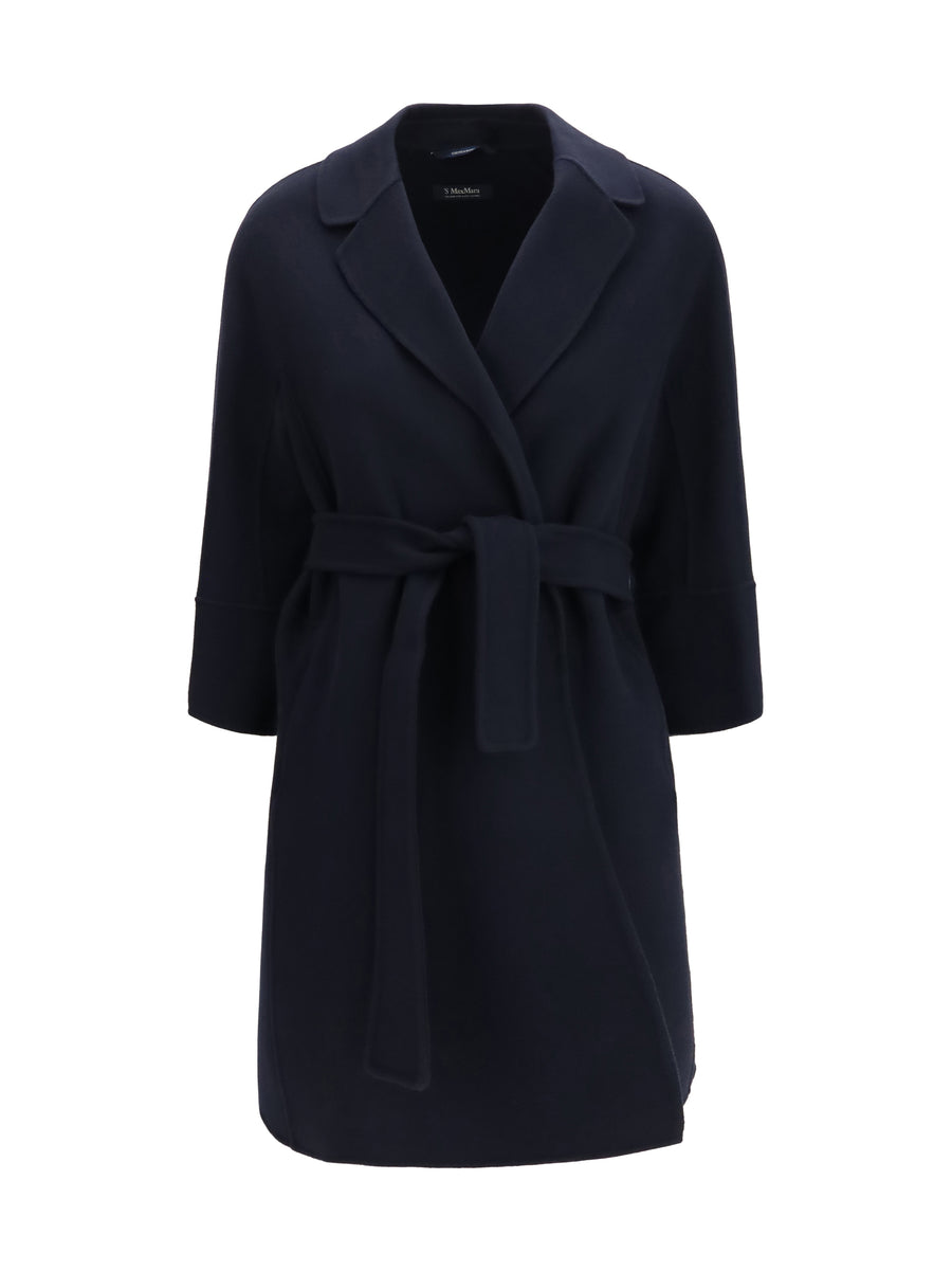 Arona Virgin Wool Coat Classic Dark Blue Fleece Ovis Aries