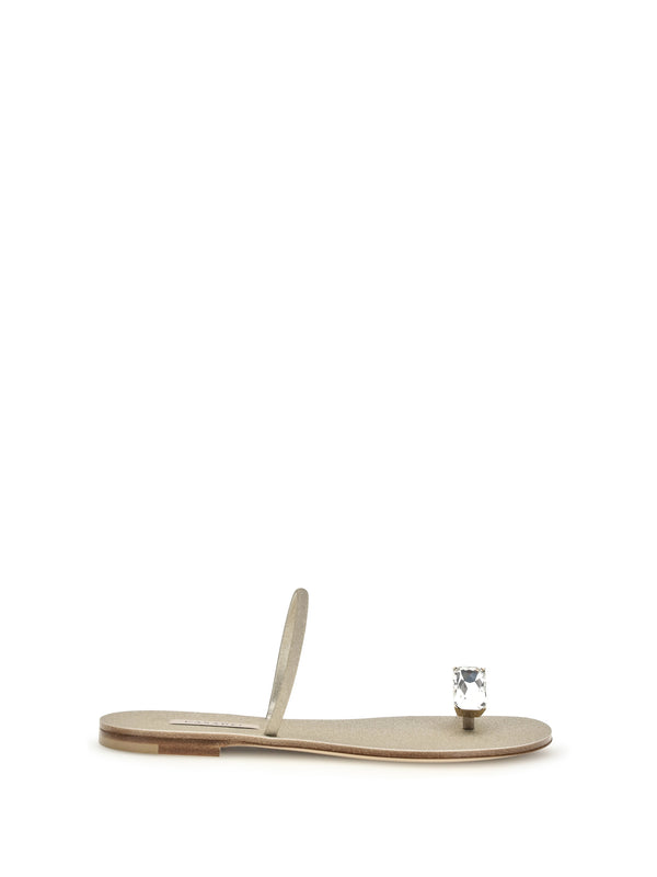 Soraya Solar Eclipse Goldust-iconic Calf Leather Bos Taurus Sandal