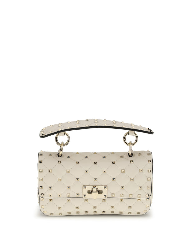 Rockstud Spike Mini Top Handle Bag Nappa Light Ivory Lamb Ovis Aries Handbags
