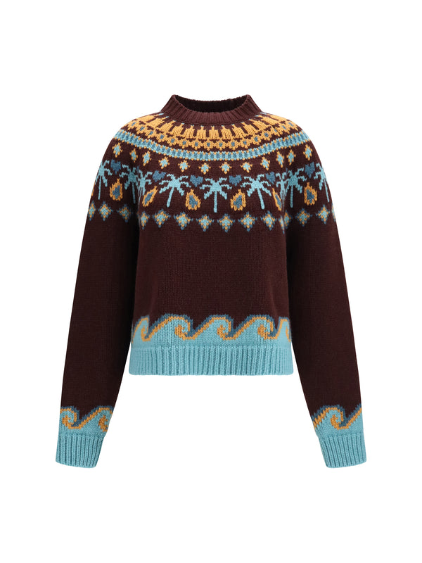 Sweet Winter Wool Sweater Vermouth/multi Fleece Ovis Aries