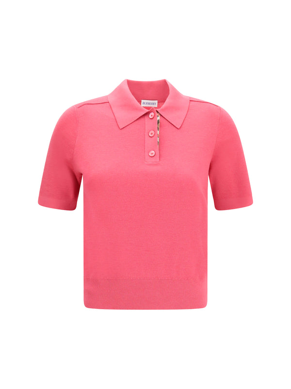 Burberry 100% Merino Wool polo in pink