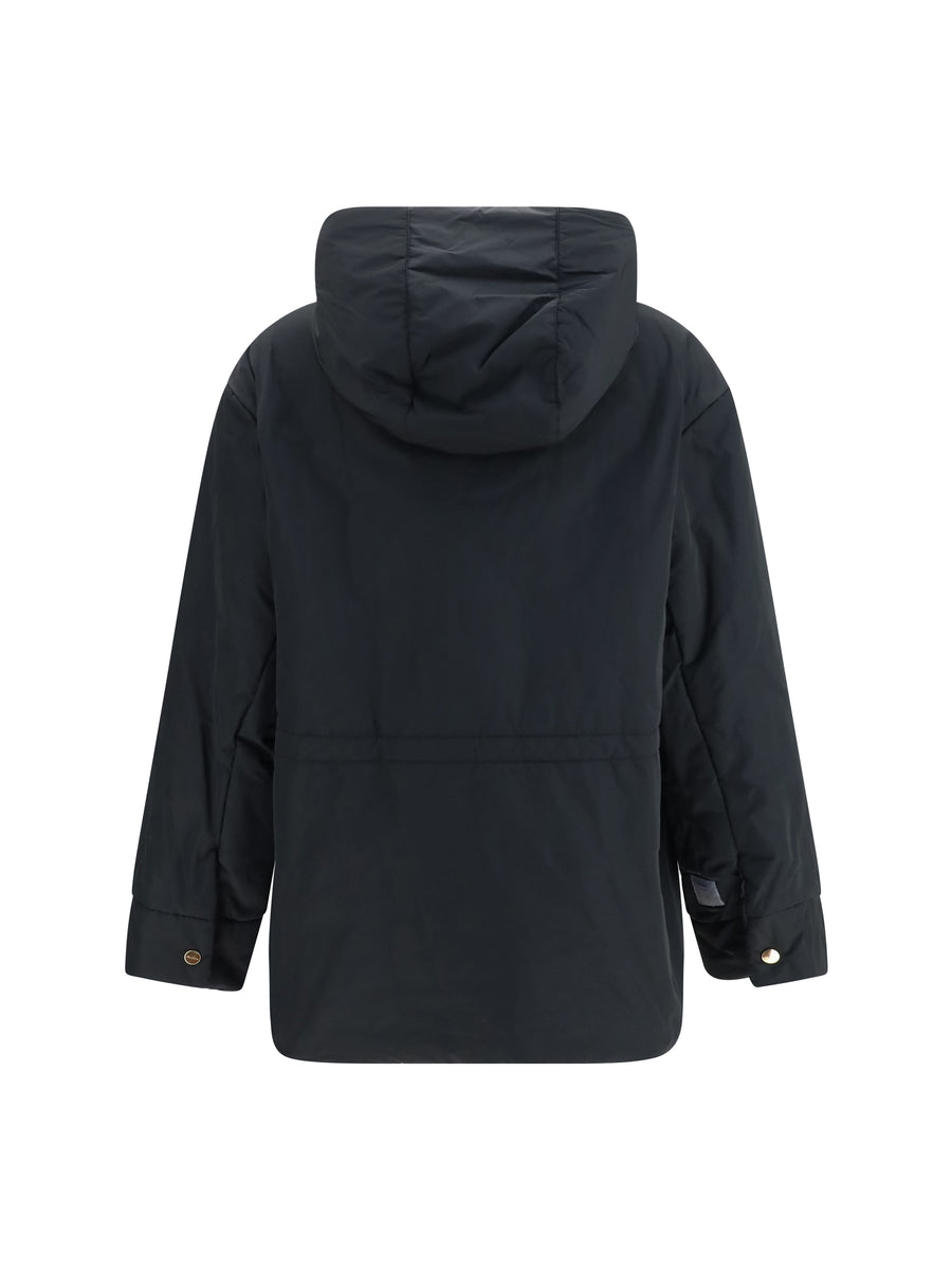 Reversible Padded Parka Black Outer: Polyester Puffer Jackets