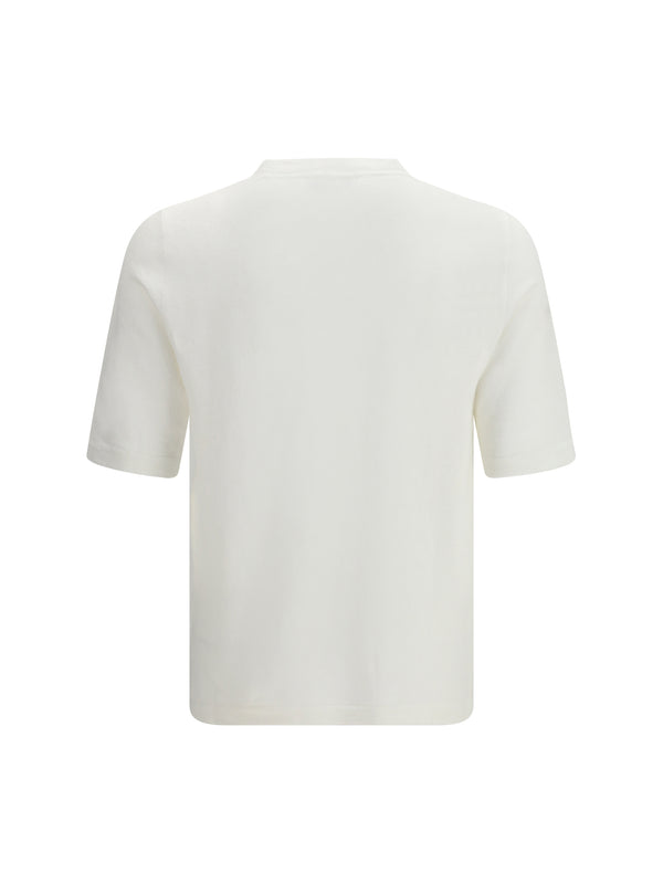 T-Shirt Linen And Cotton White T-shirts