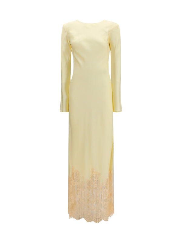 Self-Portrait 100% Viscose dress in yellow