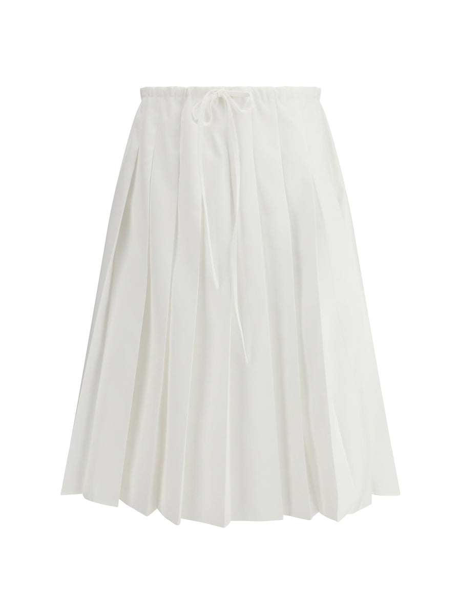 Prada 76% cotton skirt in white