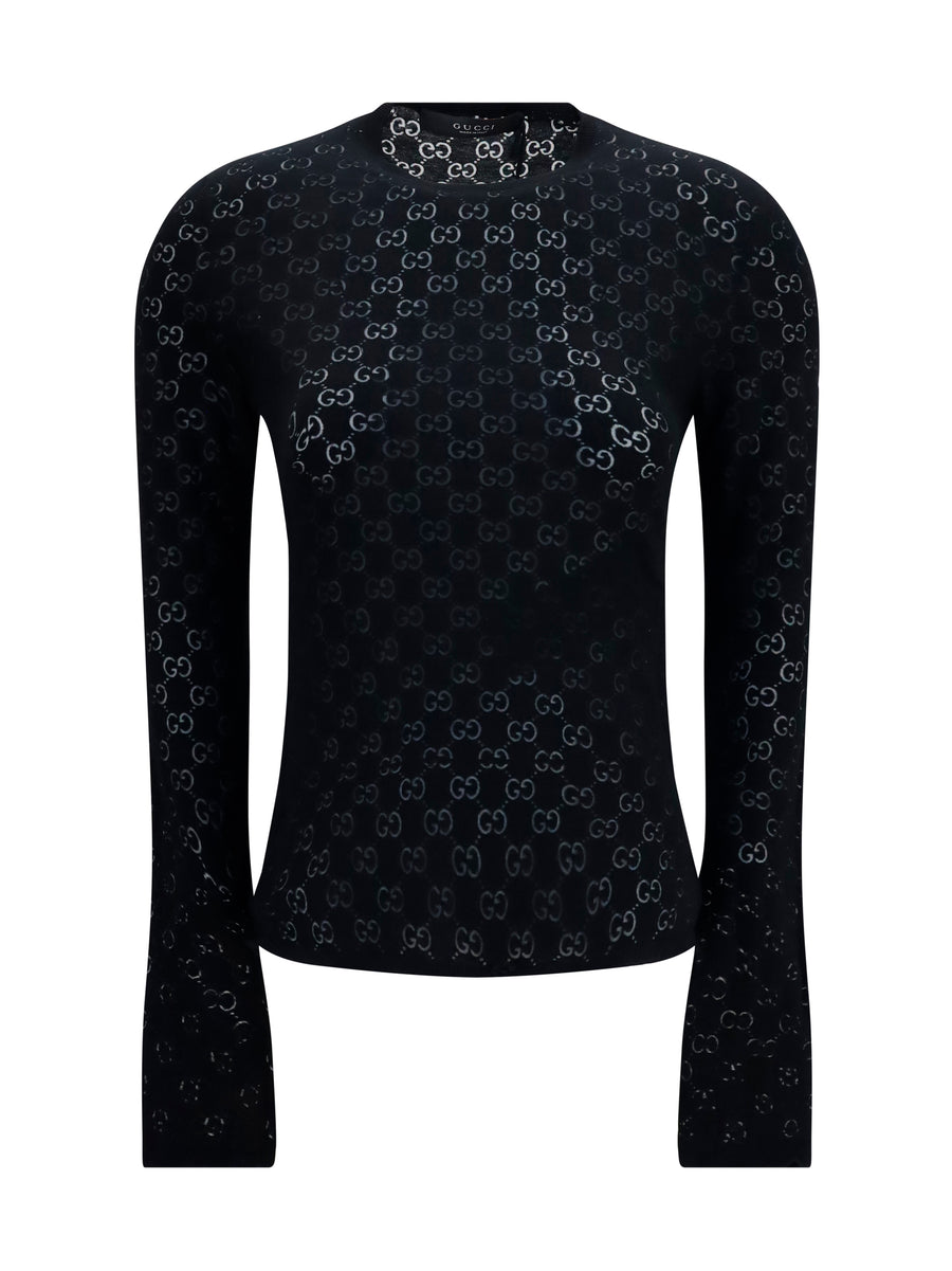 Gucci 66% cotton t-shirt in black