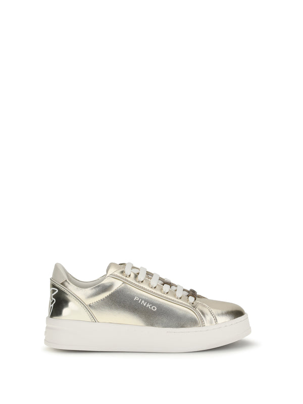 Pinko Upper: 100% calf leather; Sole: 100% rubber sneaker in gold