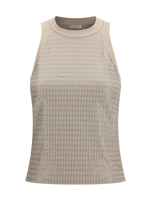 Top Cotton With Luminous Embroidery Talco Cotton; Elastane