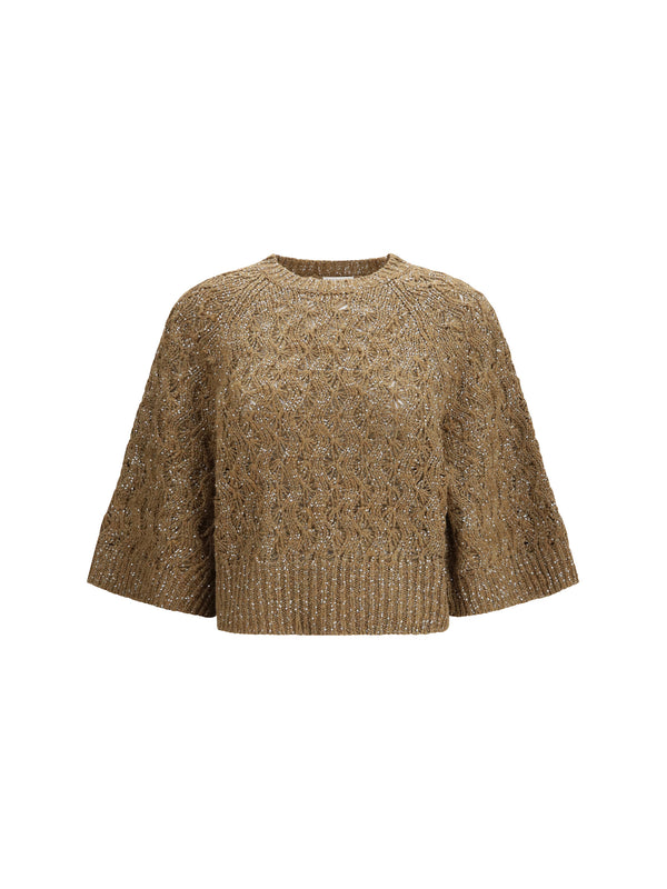 Brunello Cucinelli 36% Silk sweater in beige