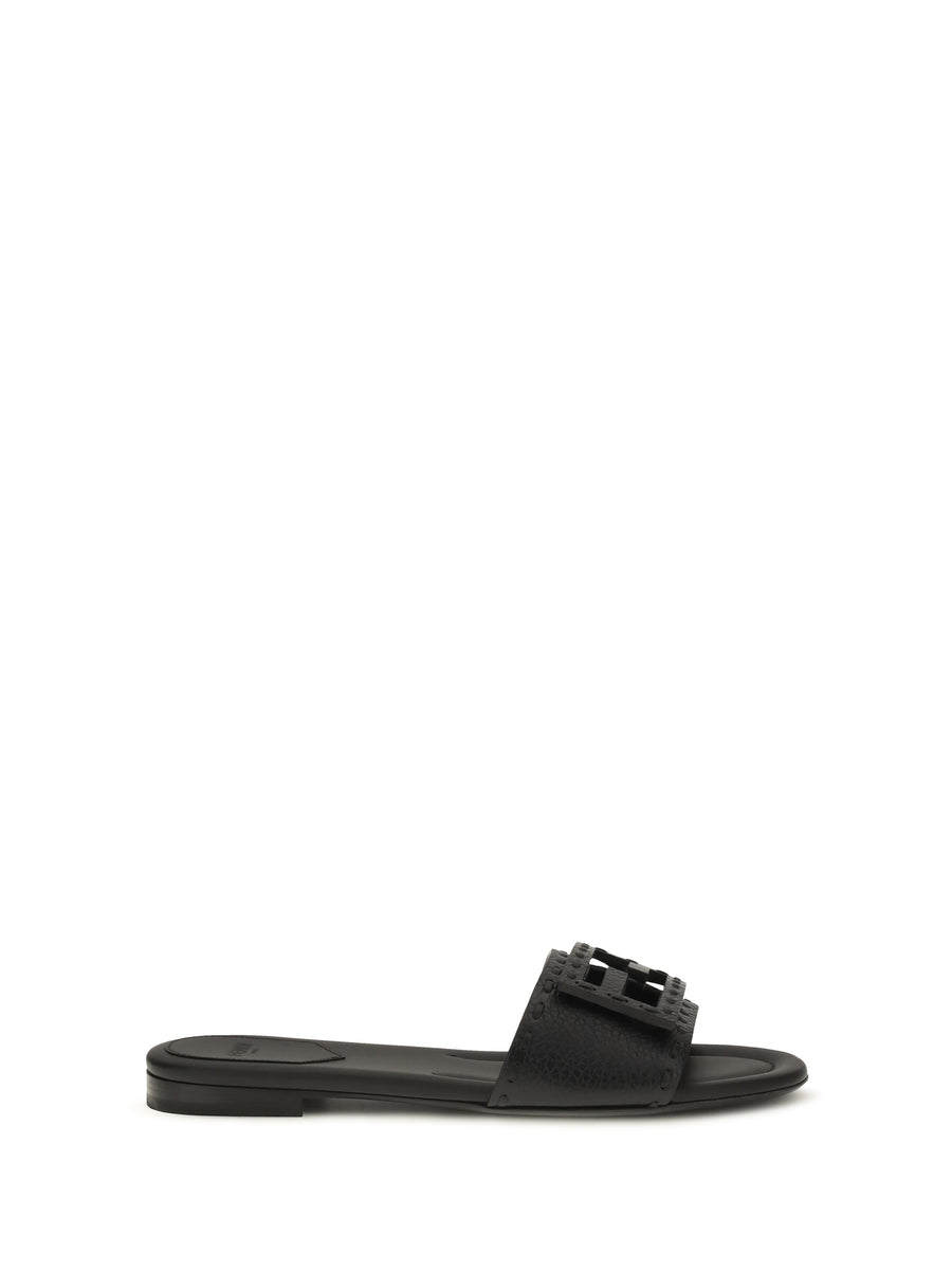 Fendi 100% calf leather (Bos Taurus) sandals in black