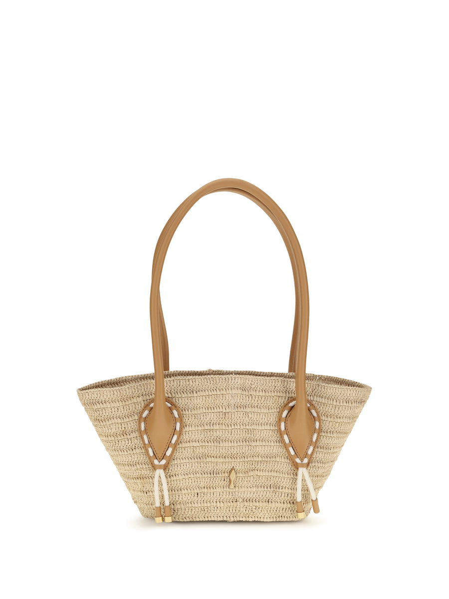 Christian Louboutin 100% Raffia shoulder bag in beige