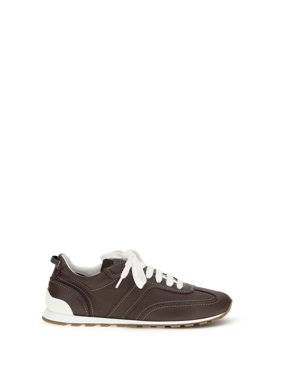 Brunello Cucinelli Upper: 100% calf leather; Sole: 100% rubber sneaker in brown
