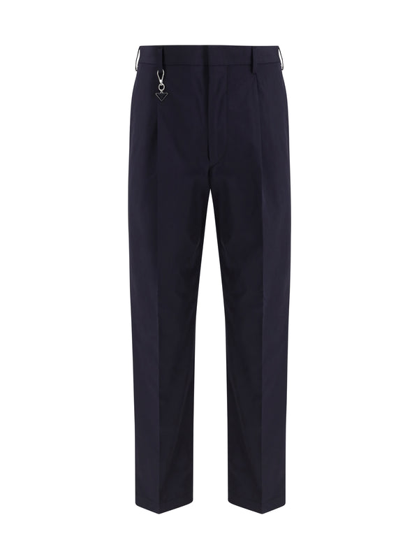 Prada 100% Cotton trousers in navy