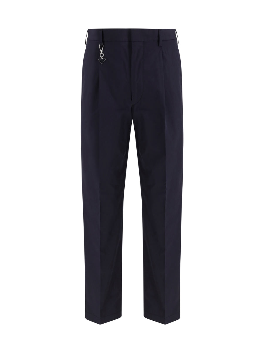 Prada 100% Cotton trousers in navy