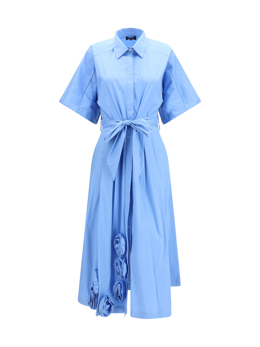 Ella 68% Cotton dress in blue