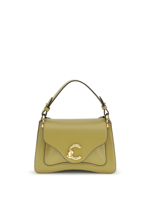 Coccinelle 100% Calf Leather Bos Taurus top handle bag in yellow