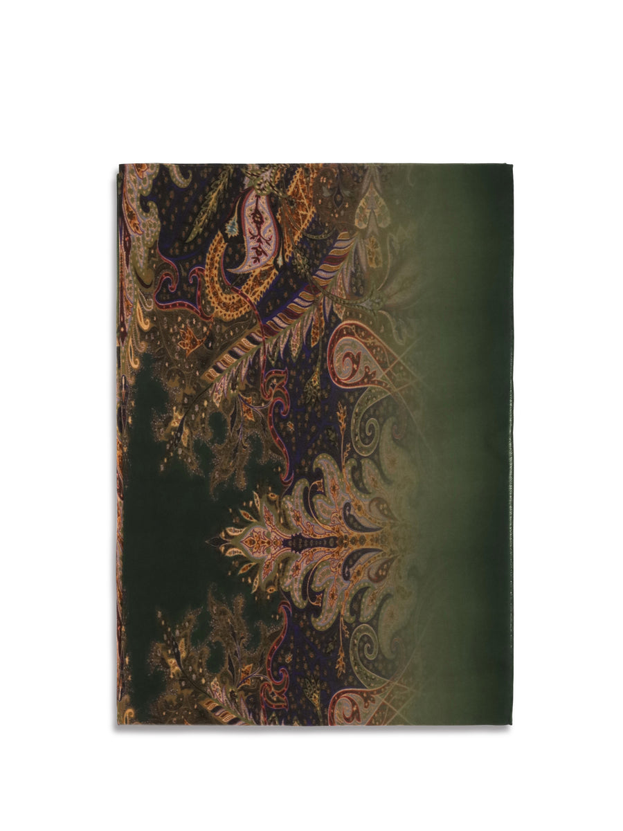 Etro 100% Modal scarf in green