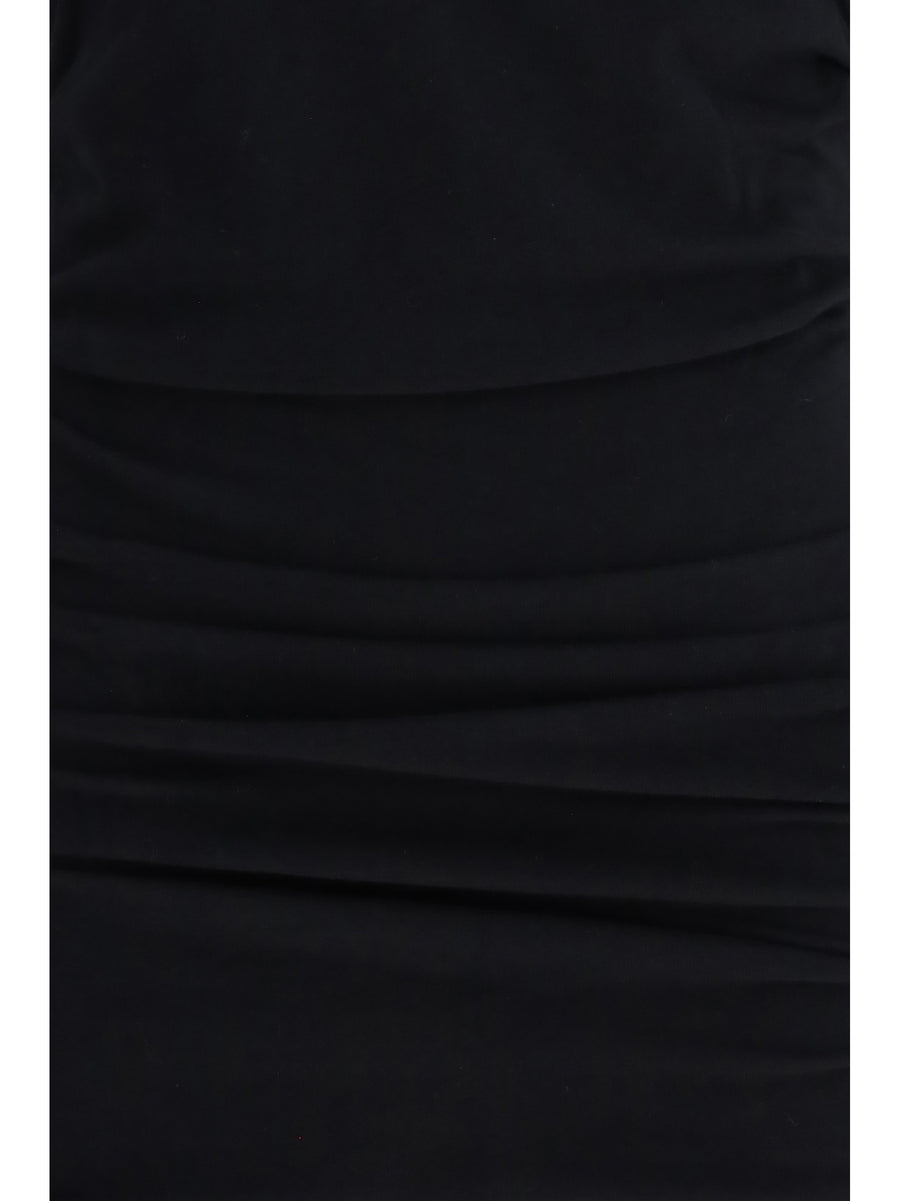 Mini Dress Stretch Cotton — Black