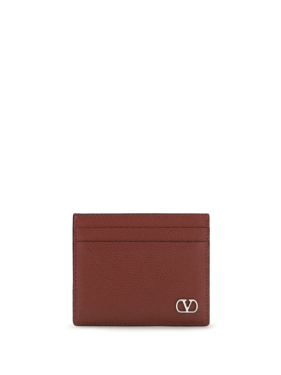 Valentino Garavani 100% Calf Leather Bos Taurus card case in red