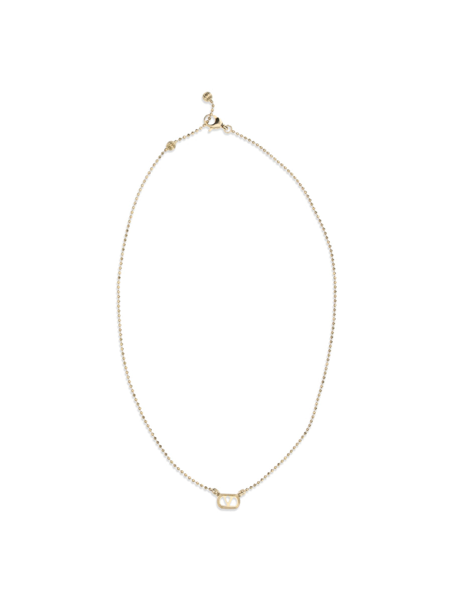 Necklace Ovalette Gold-Crystal Gold/crystal Brass Necklaces