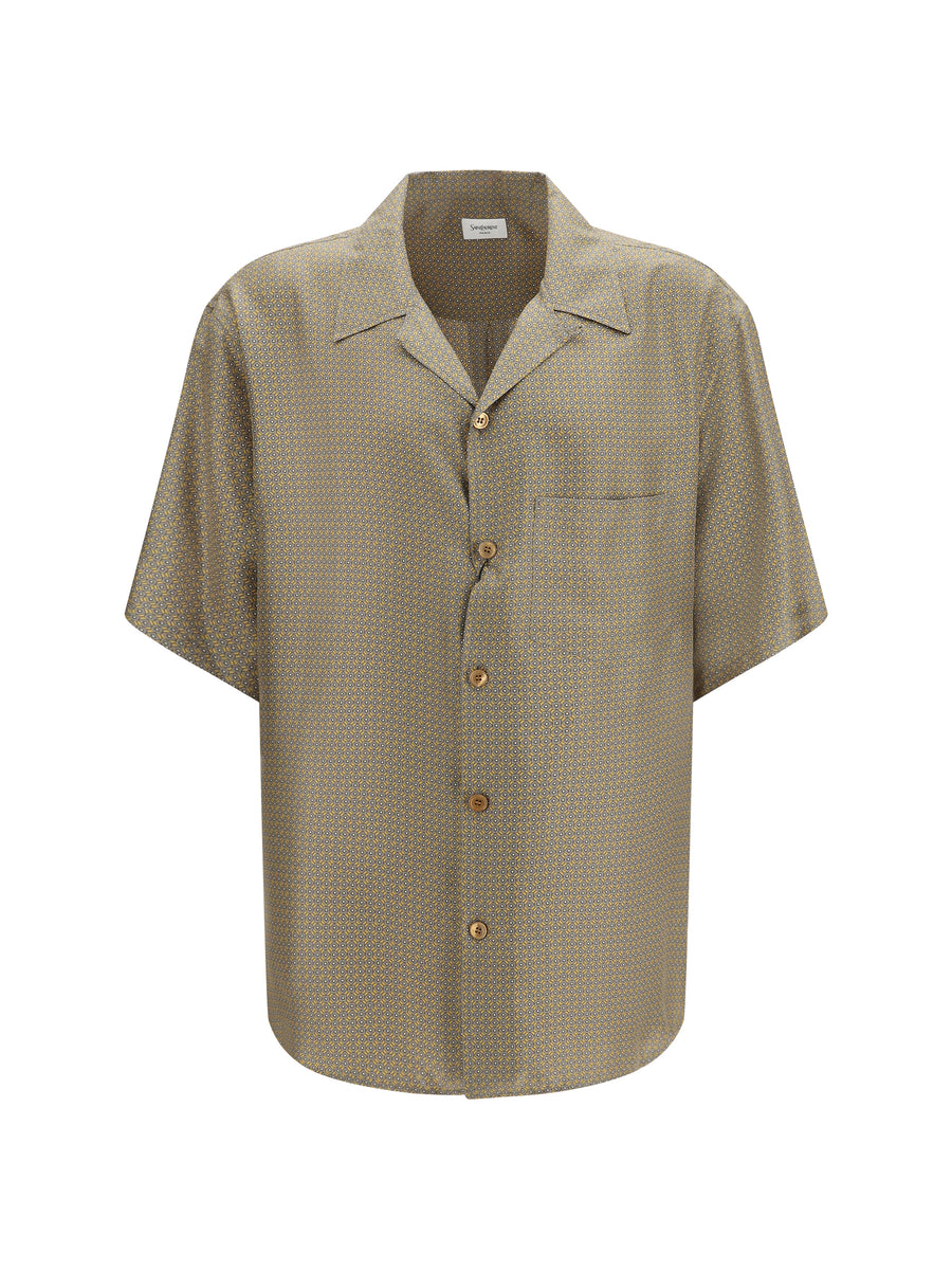 Saint Laurent 100% Silk shirt in gold