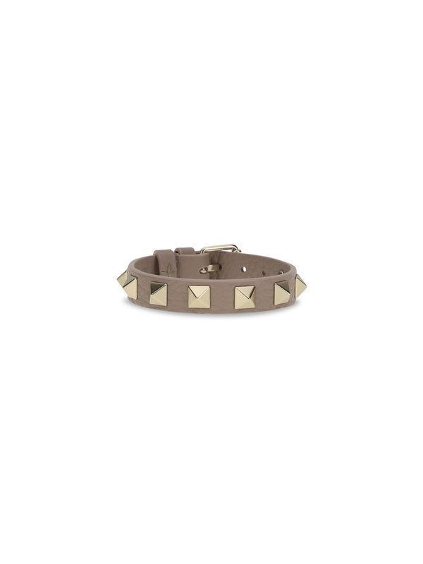 Bracelet Rockstud Powder Pink Calf Leather Bracelets