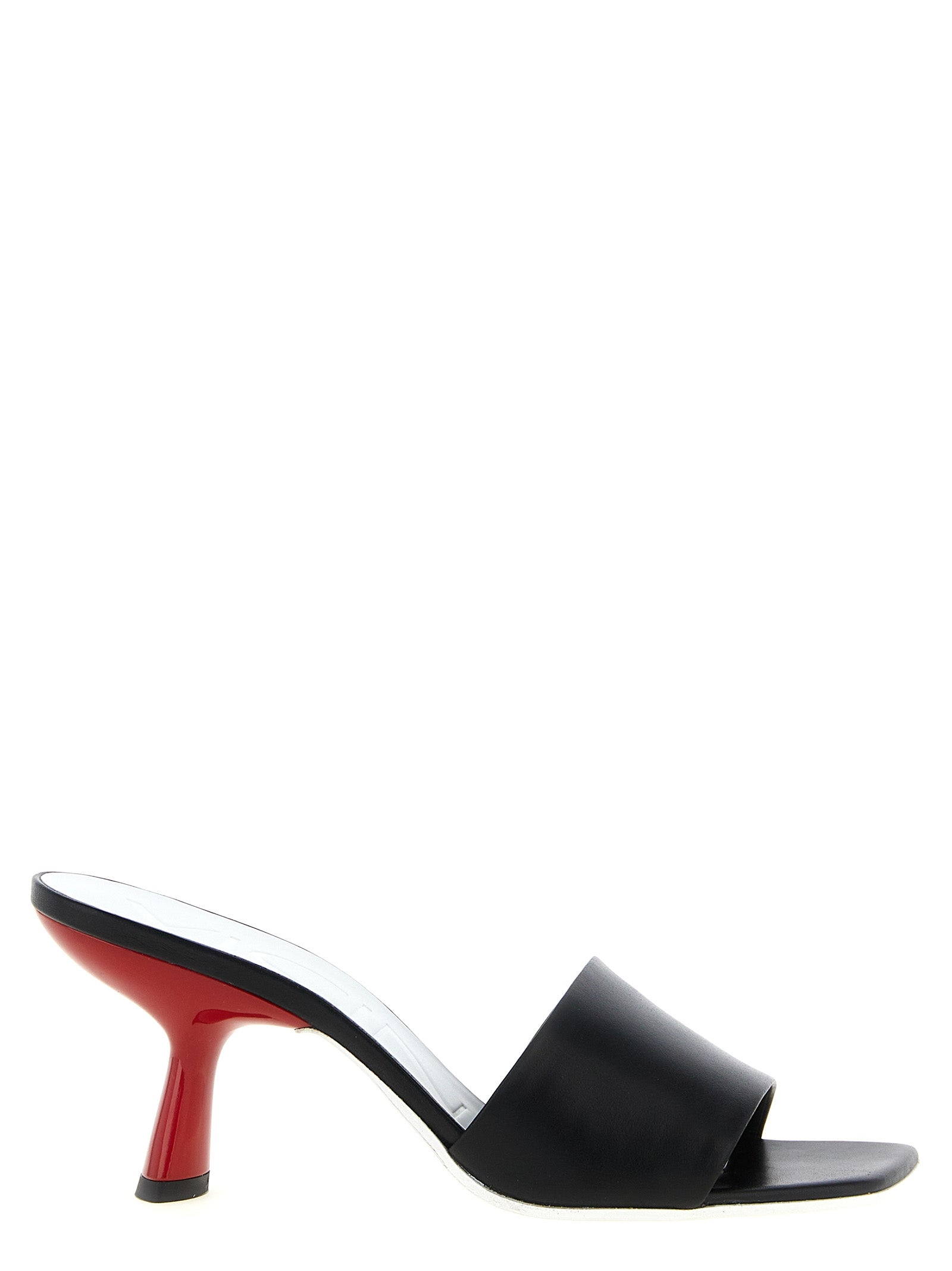 Lavenue Sabots Black Calfskin Leather (bos Taurus) Sandal