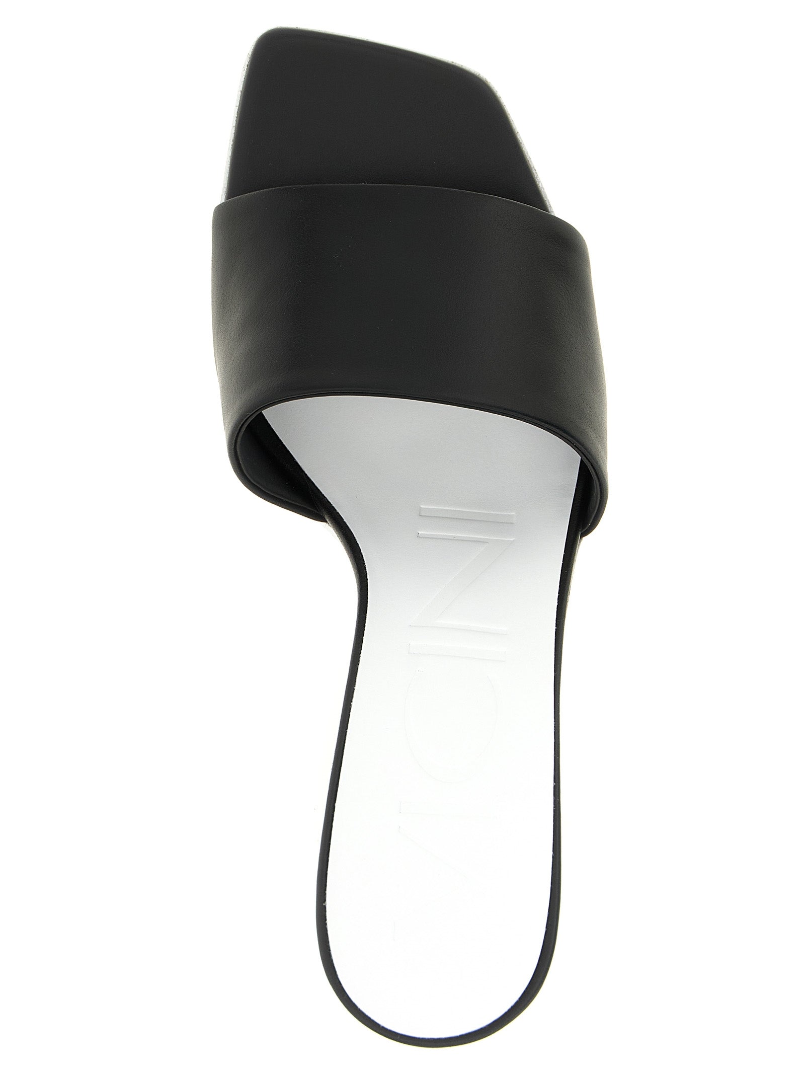 Lavenue Sabots Black Calfskin Leather (bos Taurus) Sandal