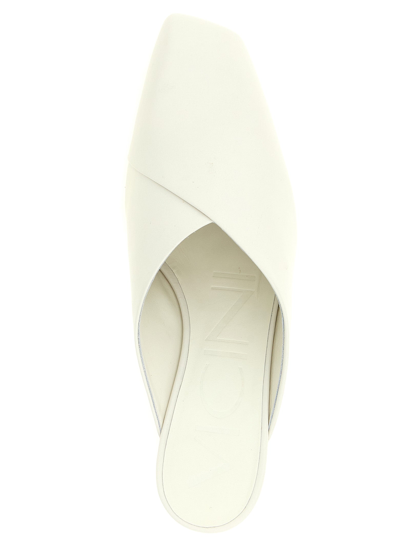 Lavenue Sabots White Calfskin Leather (bos Taurus) Pumps
