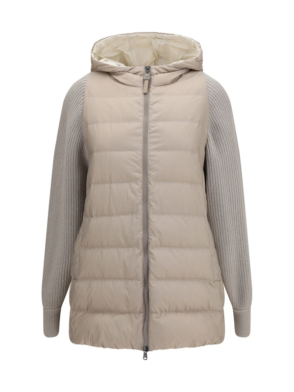 Brunello Cucinelli 100% Polyester down jacket in gray