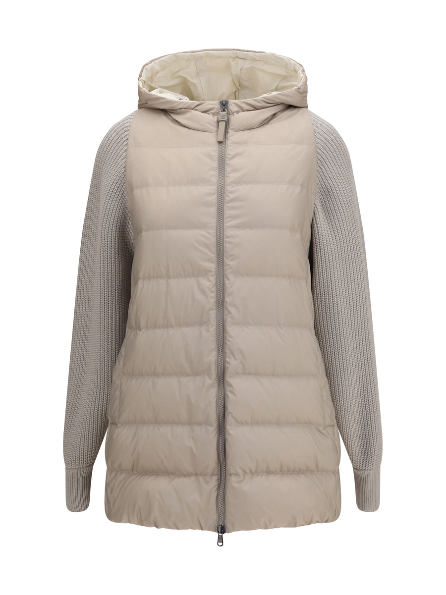 Brunello Cucinelli 100% Polyester down jacket in gray