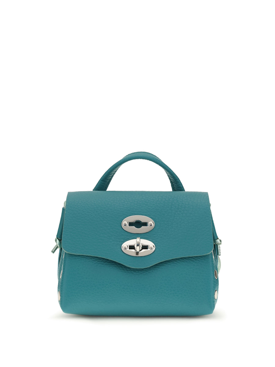 Zanellato 100% Calf Leather Bos Taurus shoulder bag in green