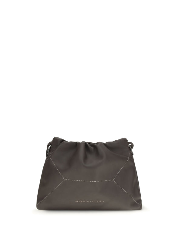 Brunello Cucinelli 100% calf leather (Bos Taurus) shoulder bag in brown