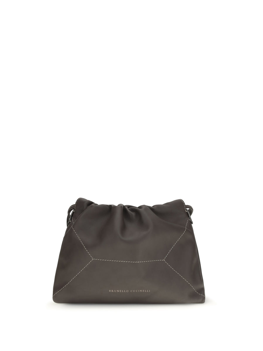 Brunello Cucinelli 100% calf leather (Bos Taurus) shoulder bag in brown
