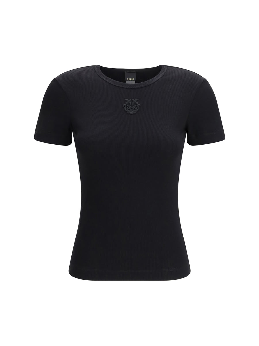Pinko 97% Cotton t-shirt in black