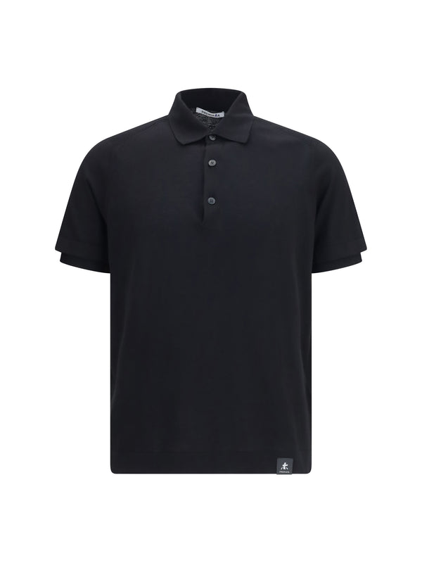 Premiata 100% Cotton polo shirt in black