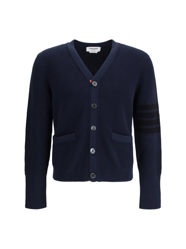 Thom Browne 100% Cotton cardigan in navy