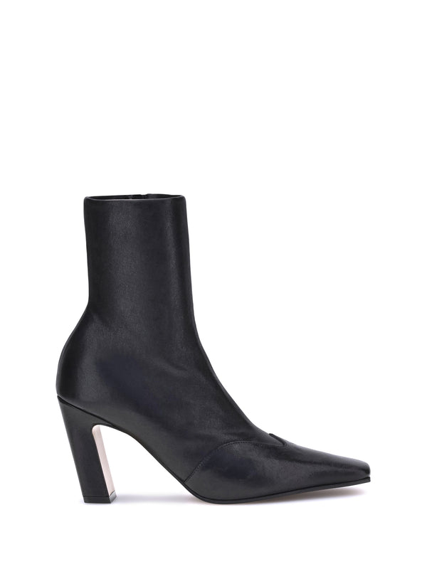 Khaite 100% calf leather (Bos Taurus) ankle boot in black